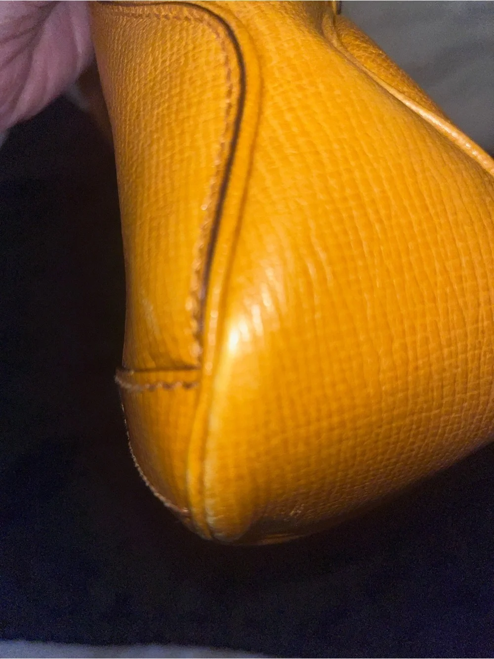 Gucci Yellow Mustard Leather Shoulder Bag with Horsebit Detail